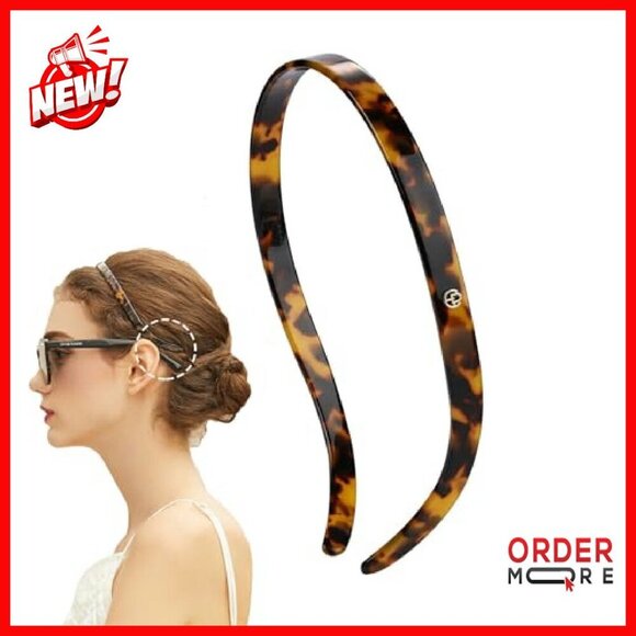 Thin No-Pressure Headband for Glasses, Acetate Resin, Non-Slip Fit main image 4